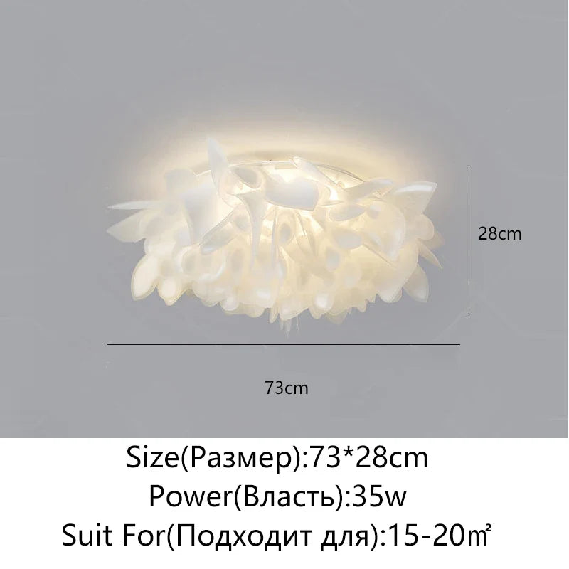 Afralia™ Feather Petal Pendant Lamp for Modern Nordic Bedroom, Living Room, Kitchen, and Children's Room
