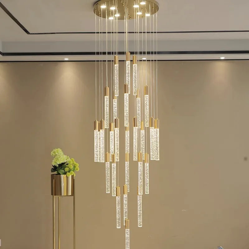 Afralia™ Nordic Home Stair Chandelier Living Dining Pendant Ceiling Indoor Lighting