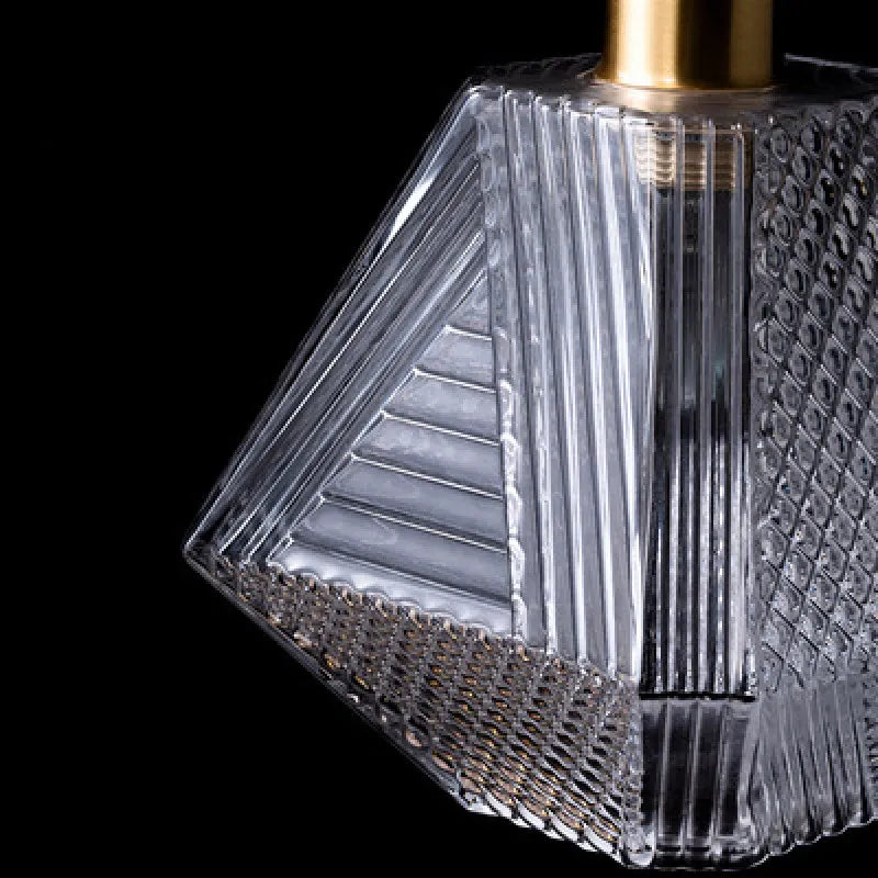 Afralia™ Diamond Glass Pendant Lamp for Modern Living Room Decor