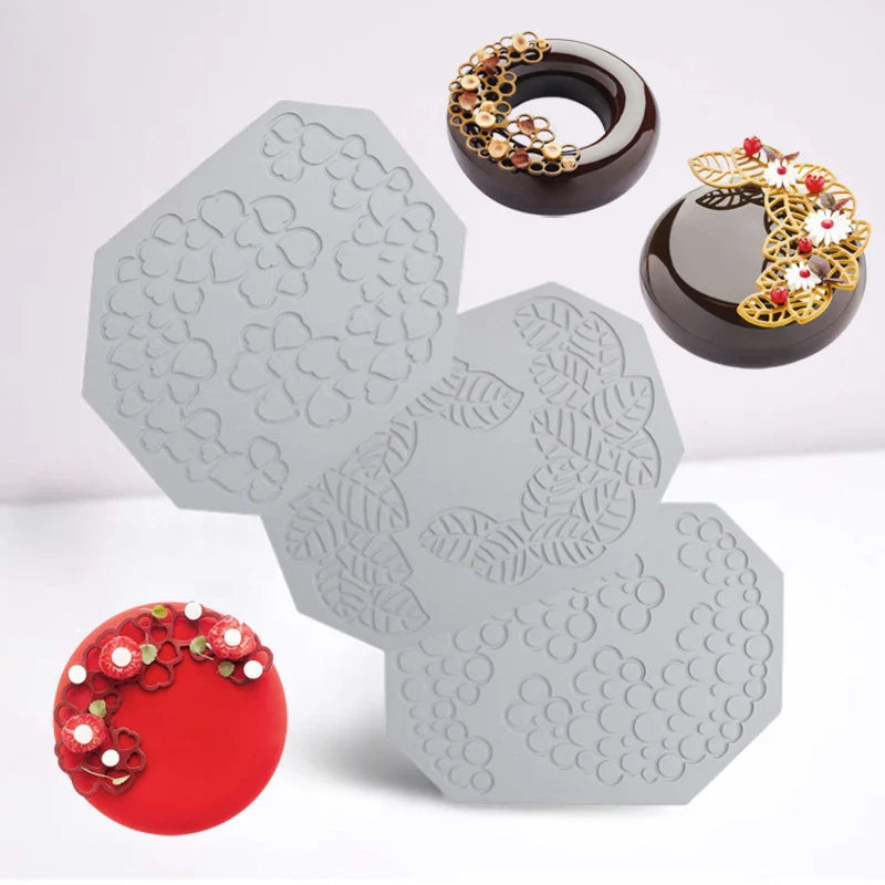 Afralia™ Heart Leaf Shaped Silicone Mold for Dessert Decoration and Molecular Gastronomy