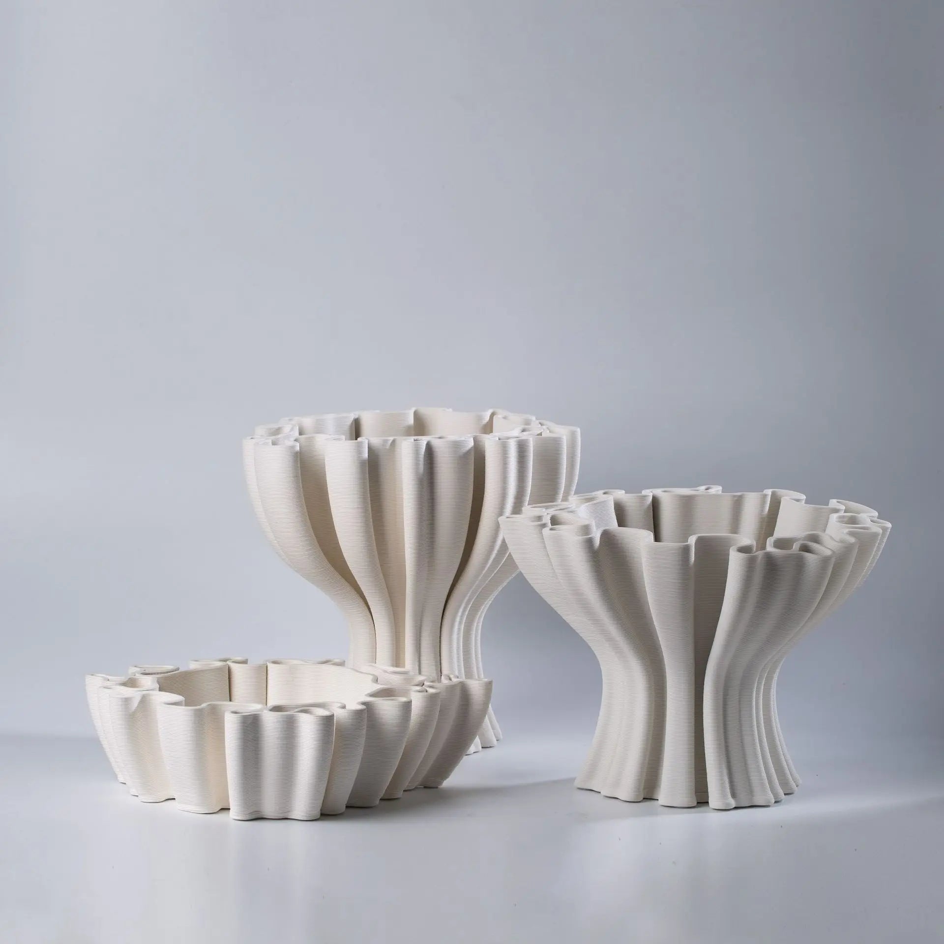 Afralia™ Geometric Ceramic Flower Pot Sculpture Home Decor