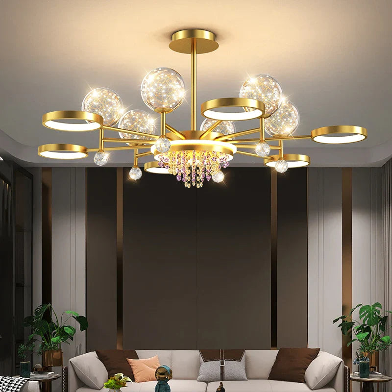 Afralia™ Nordic Glass Ball LED Ceiling Light for Bedroom Living Room Decoration Indoor Lighting