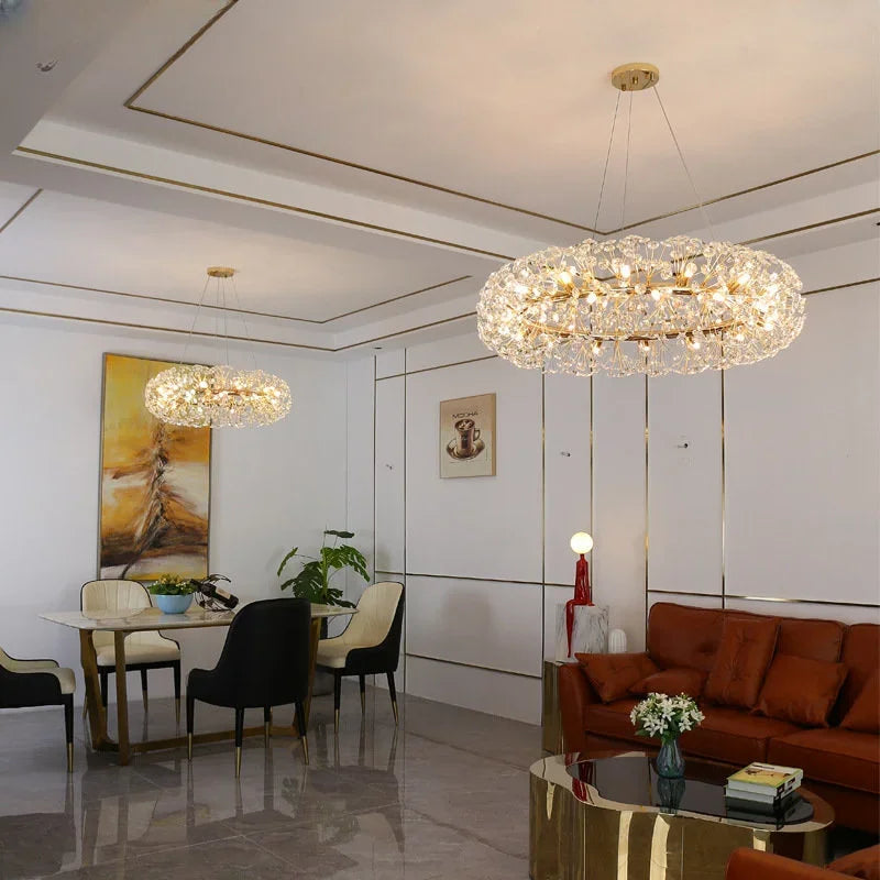Afralia™ Modern LED Ceiling Chandelier for Home Decor & Lighting