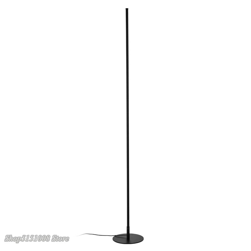 Afralia™ Nordic Minimalist LED Floor Lamp - Black Metal Standing Lamp for Living Room