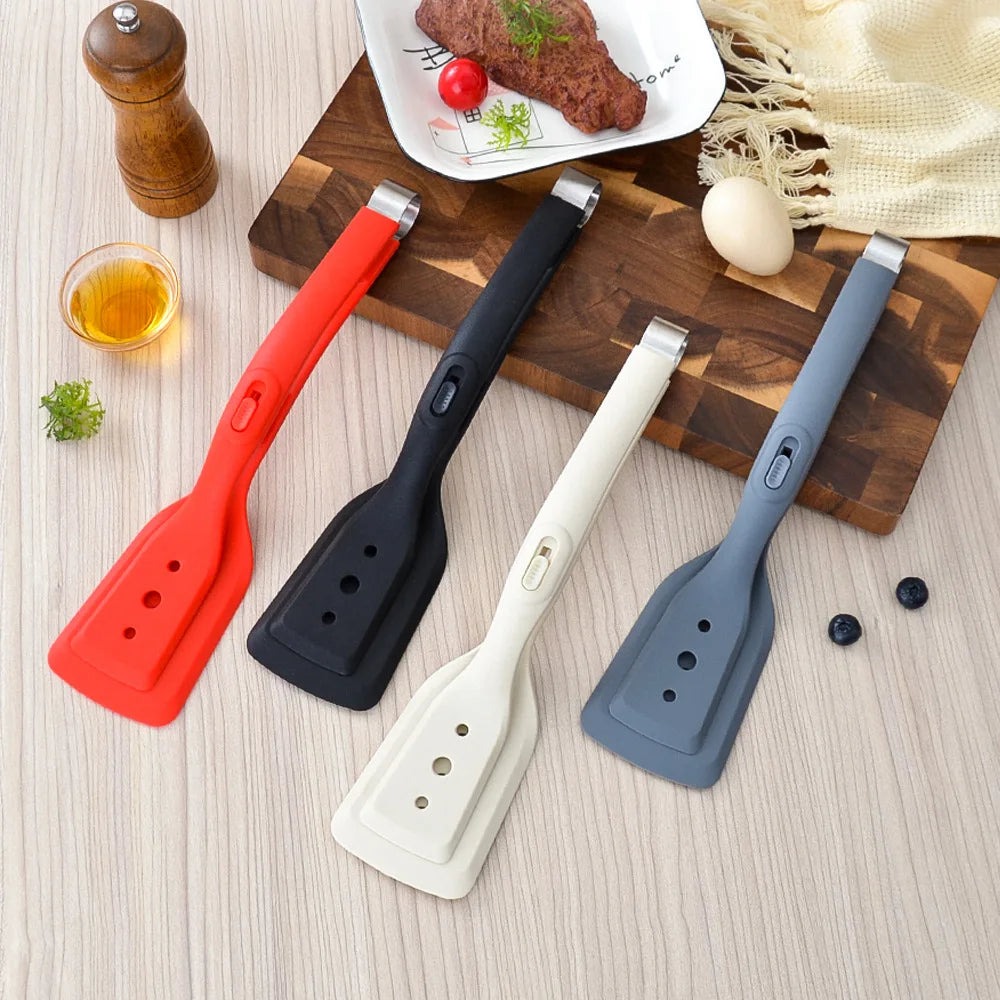 Afralia™ Nylon 2-in-1 Grip Tongs and Spatula Clamp - Kitchen Tool for Cooking