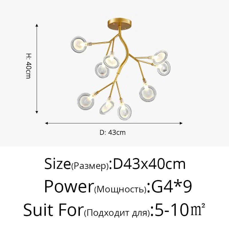 Afralia™ Modern LED Chandelier - Luxurious Nordic Firefly Lamp for Home Indoor Lighting