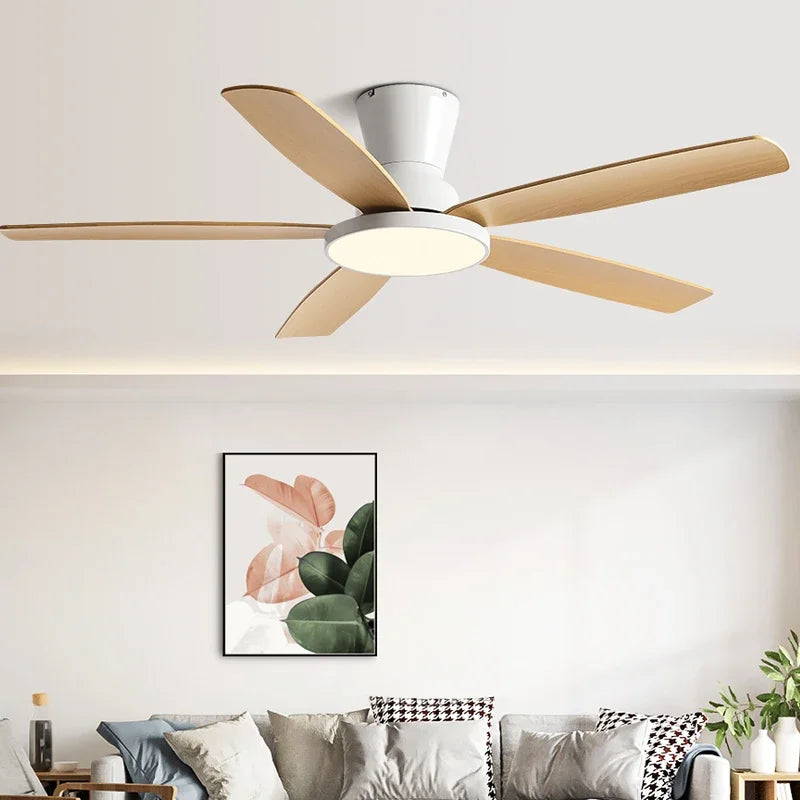 Afralia™ 72" DC Ceiling Fan Light Remote Control Strong Winds Living Room Mute Chandelier