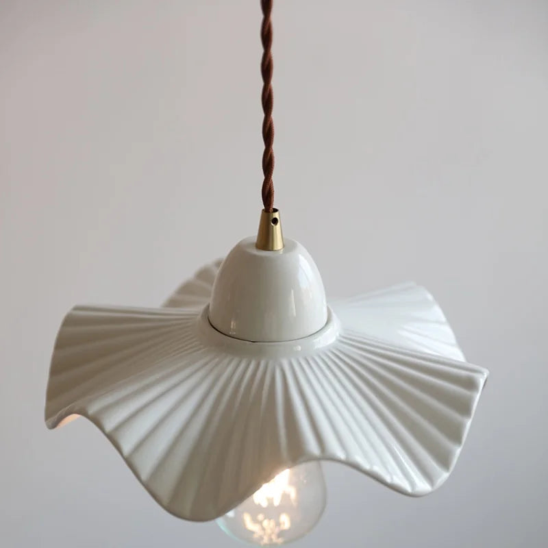 Afralia™ Modern Ceramic LED Pendant Light Fixture for Study, Bedside, Dining Room
