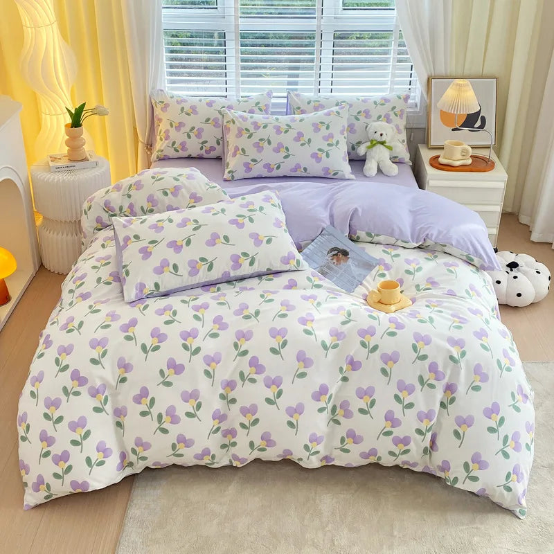 Afralia™ Cotton Single Duvet Cover - Skin Friendly Quilt Cover for Single King Bed