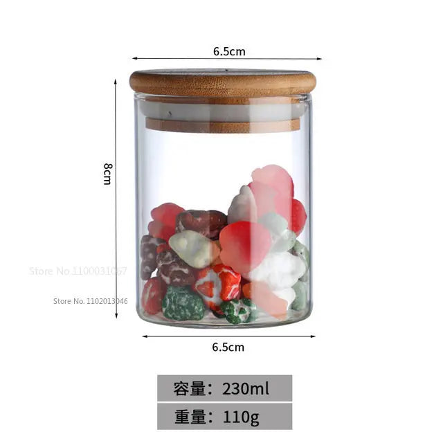 Afralia™ Glass Food Storage Jar with Lid for Kitchen Organization