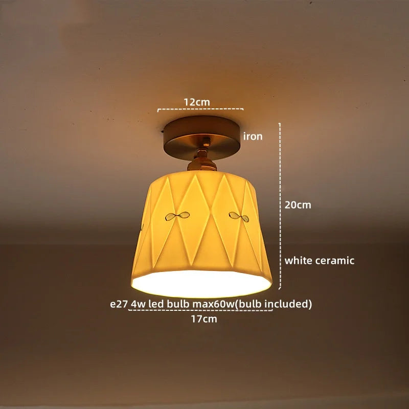 Afralia™ Ceramic Copper LED Ceiling Light for Home Lighting Plafonnier Luminaria