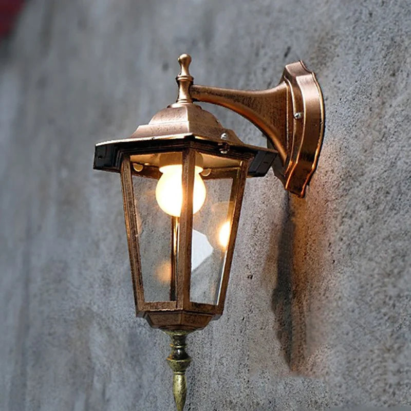 Afralia™ Retro Outdoor Wall Lamp E27 Waterproof Lighting for Courtyard and Balcony