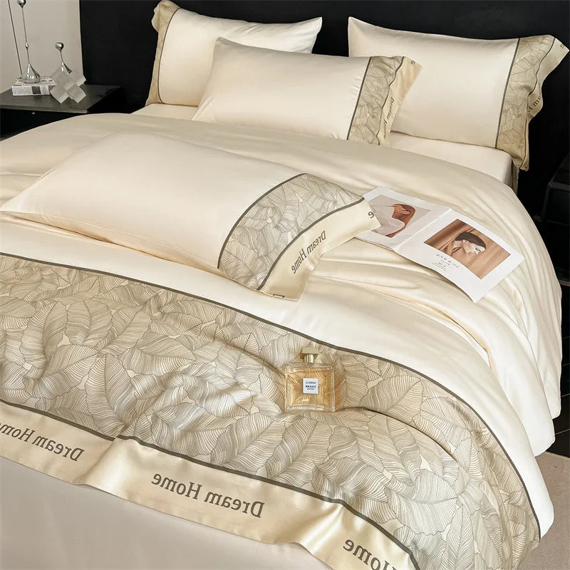 Afralia™ Luxe Rayon Silk Solid Duvet Cover Set: Summer Cozy Satin Bedding for Skin-Friendly Sleep