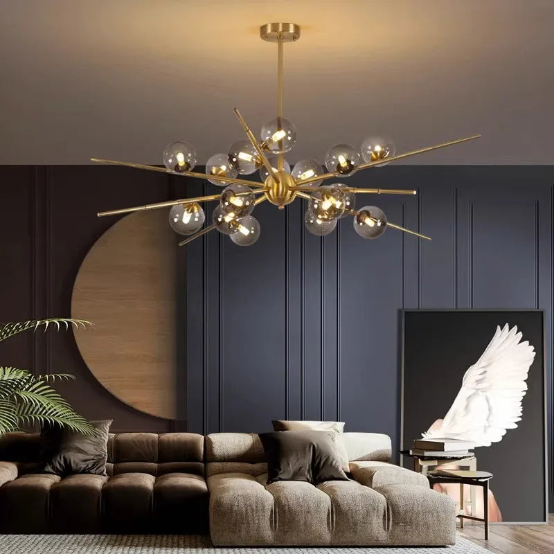 Afralia™ Modern LED Chandelier Lighting for Living Room Bedroom Dining Room