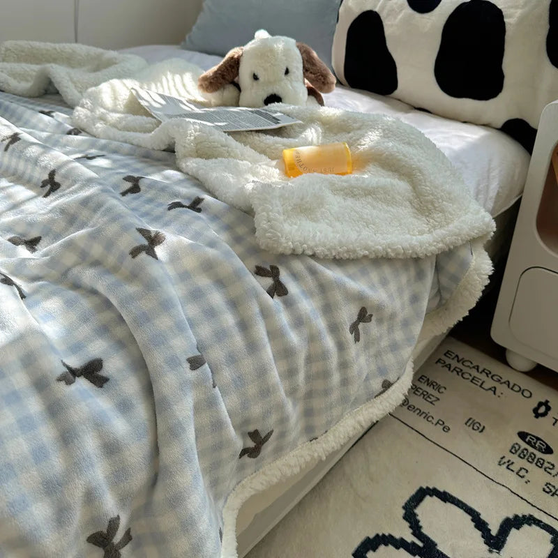 Afralia™ Cozy Fleece Blanket | Multi-Use Office & Home Shawl | Soft & Warm Blanket