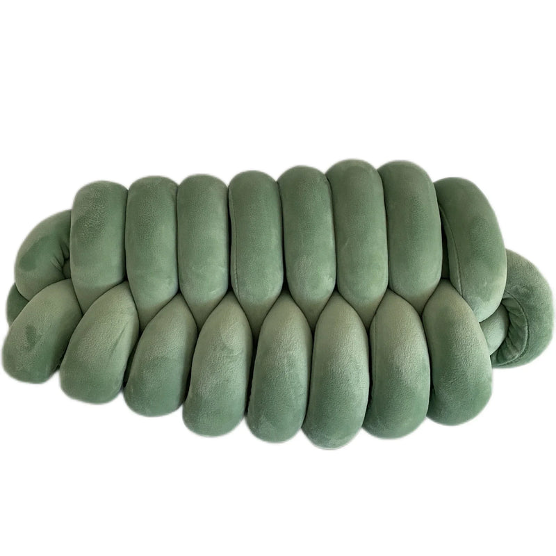 Afralia™ Saga Green Velvet Ball Throw Pillow: Hand-Woven Elastic Multi-Purpose Backrest & Waist Cushion