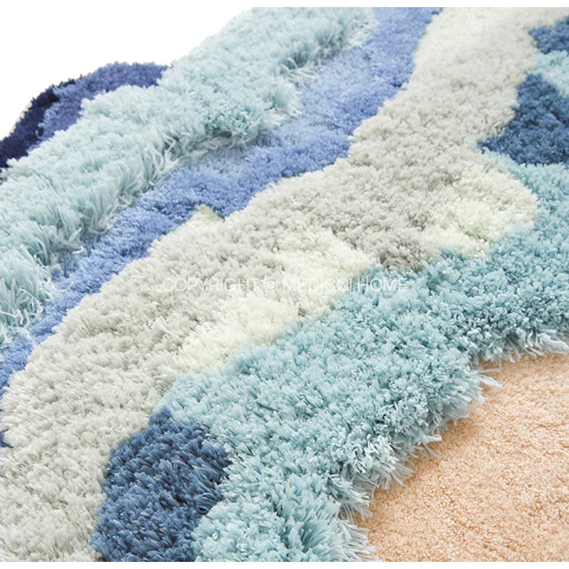 Afralia™ Boho Chic Mossy Rug: Ultra Soft Hand Tufted Area Carpet for Nordic Bedroom