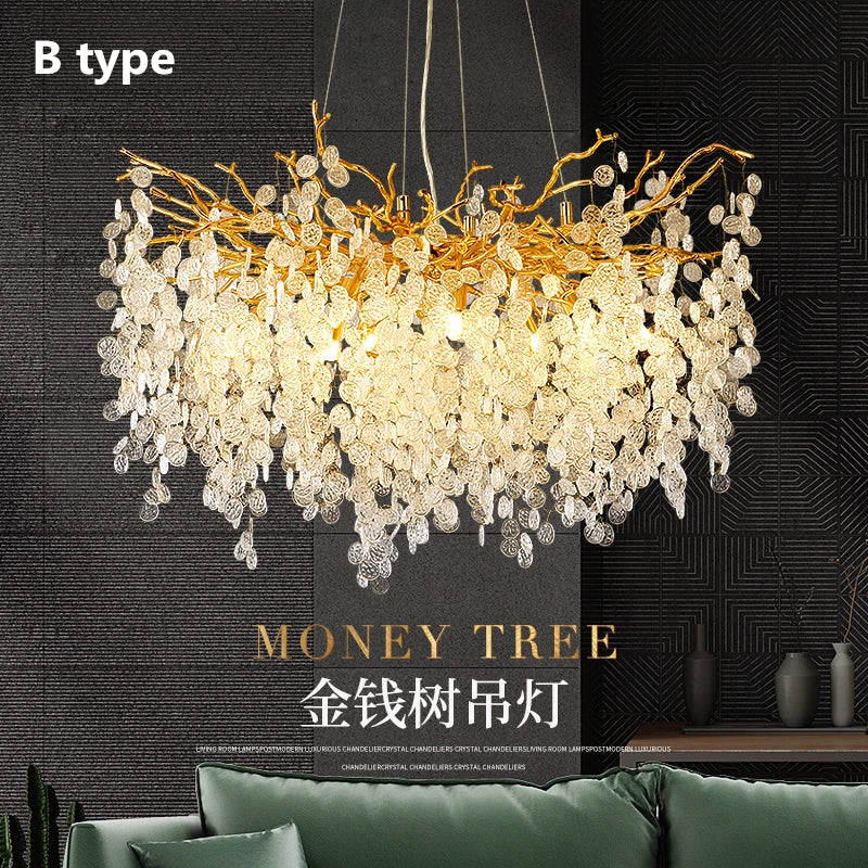 Afralia™ Crystal LED Chandelier: Luxury Pendant Lamp for Home Decor