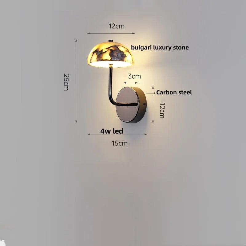 Afralia™ Modern Cylinder Marble Wall Lamp - Luxury LED Wall Lights for Living Room