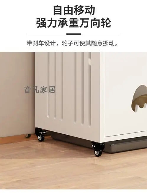 Afralia™ Modern Wood Cat Cage House Small Animal Shelter Multi-layer Cabinet