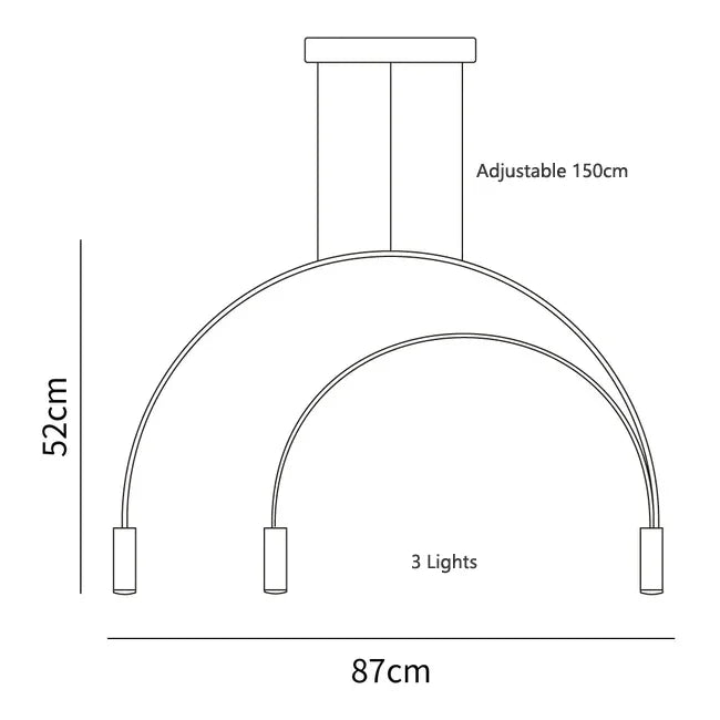 Afralia™ Arc Pendant Light Chandelier - LED Suspension Lamp for Kitchen Island