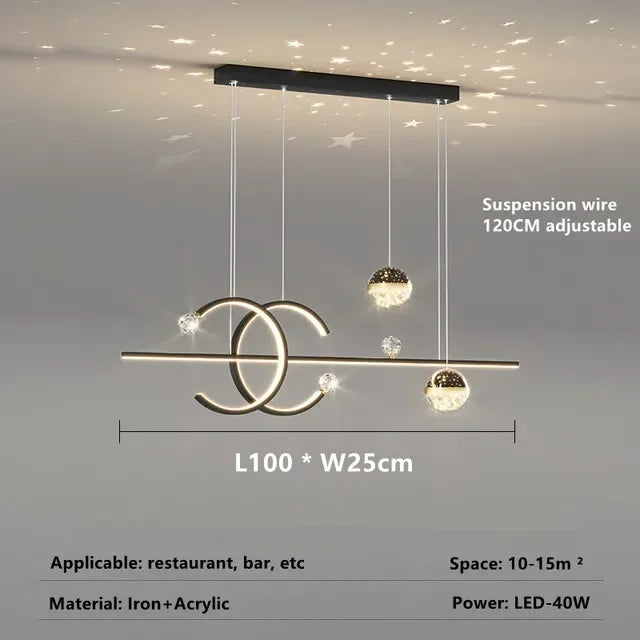 Afralia™ Nordic LED Chandelier for Home Kitchen Bedroom Living Room Cafe Study Lighting