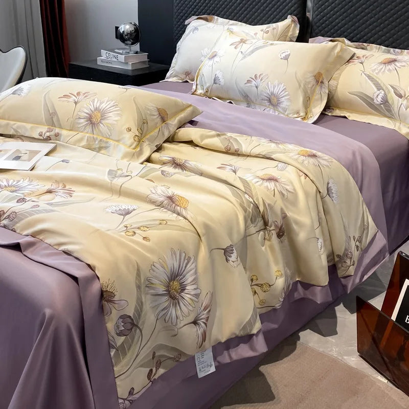 Afralia™ Luxury Floral Summer Quilt Comforter - Soft, Skin-Friendly & Machine Washable