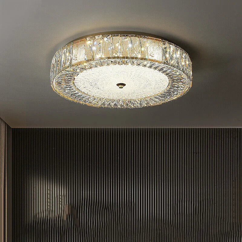 Afralia™ Gold Glass LED Ceiling Light Fixture Stainless Steel Lamps