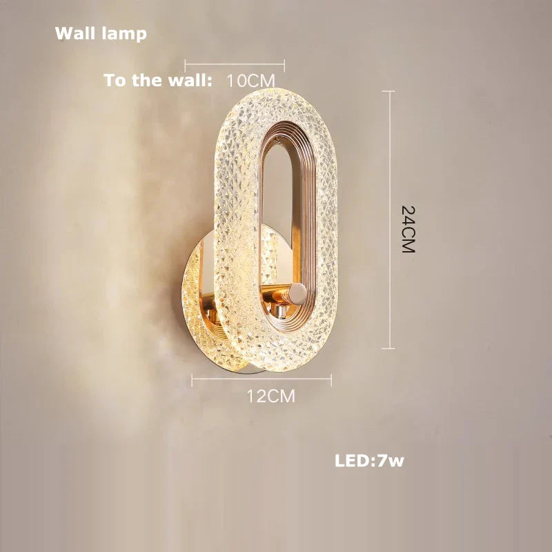 Afralia™ Crystal Magic Ring Dimmable LED Pendant Light for Living Room & Foyer