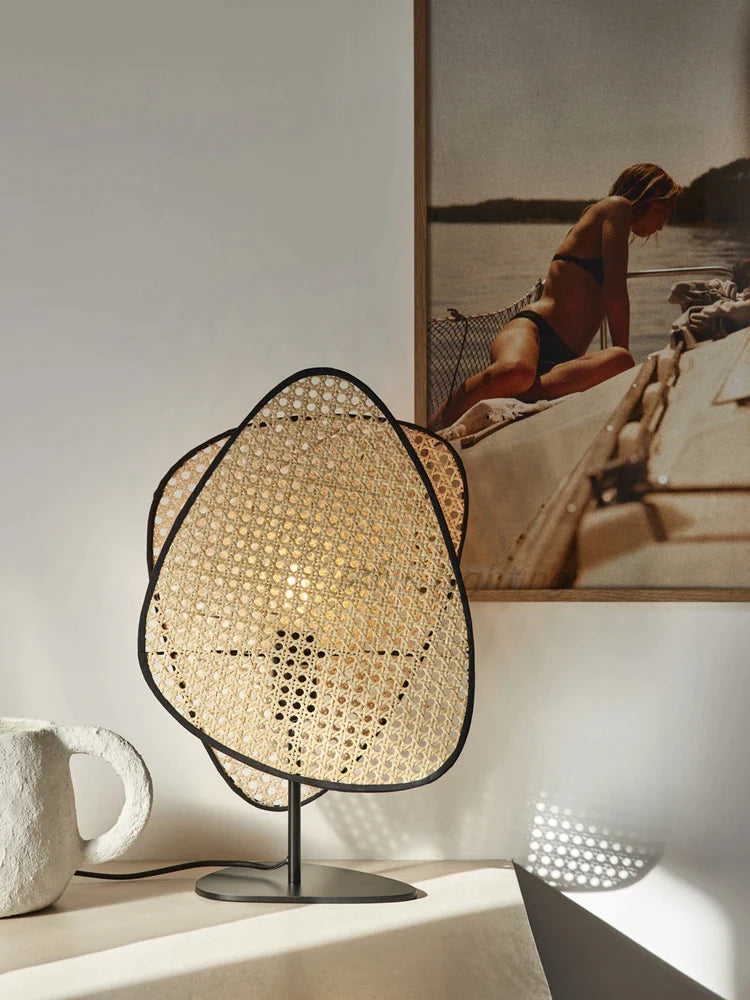 Afralia™ Rattan Screen Floor Lamp: French Designer Knitting, Living Room Bedroom House Decor