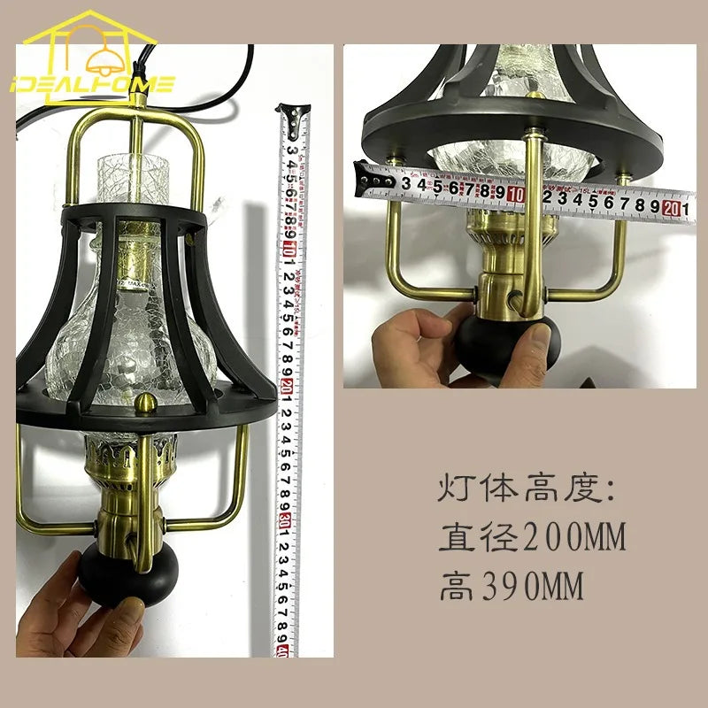 Afralia™ Vintage Medieval Kerosene Pendant Lights | Retro Industrial LED Hanging Lamp