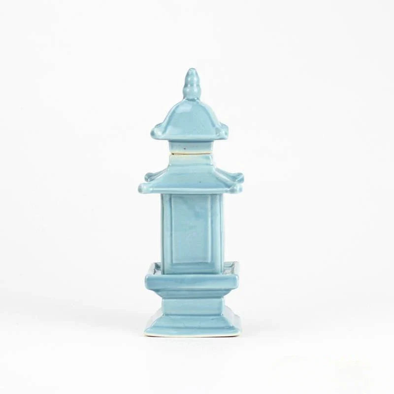 Afralia™ Blue and White Porcelain Layered Tower Vases