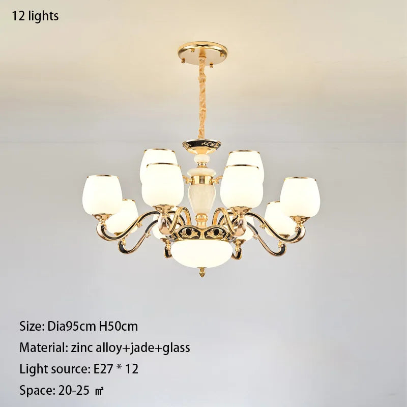 Afralia™ Jade Pendant Lamp: European Luxury for Living Room, Villa, Dining Room, Bedroom