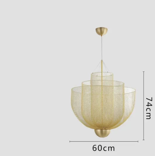 Afralia™ Metal Grid Pendant Lights: Modern Nordic Design LED Chandeliers for Dining Restaurant