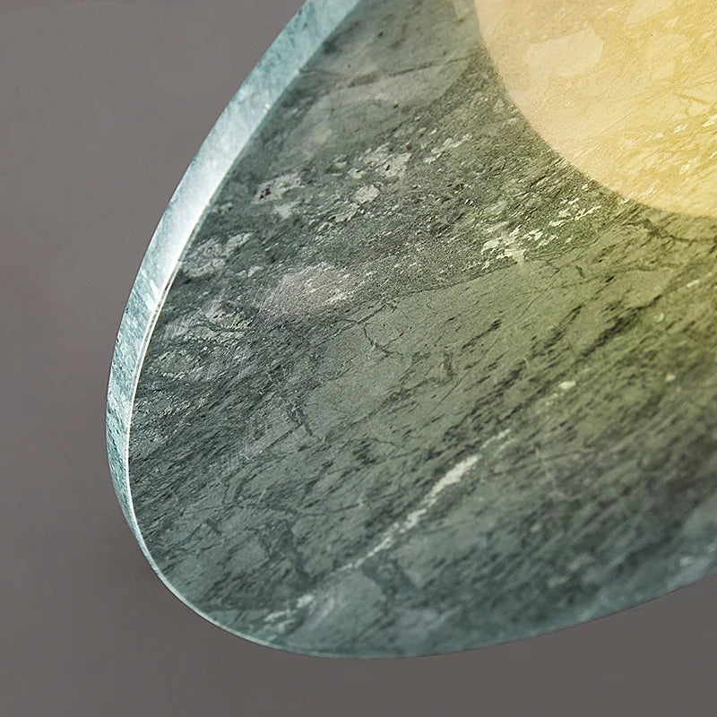 Afralia™ Marble Copper LED Pendant Lamp for Modern Living Room Decor