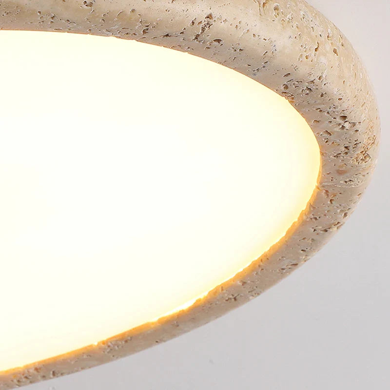Afralia™ Golden Black Brass LED Ceiling Lamp Marble Finish Flush Mount Light