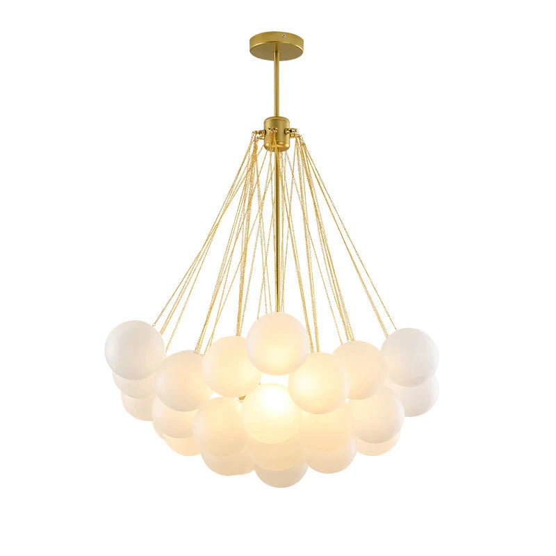 Afralia™ Modern Glass Ball Chandelier LED Pendant Light for Dining Living Room