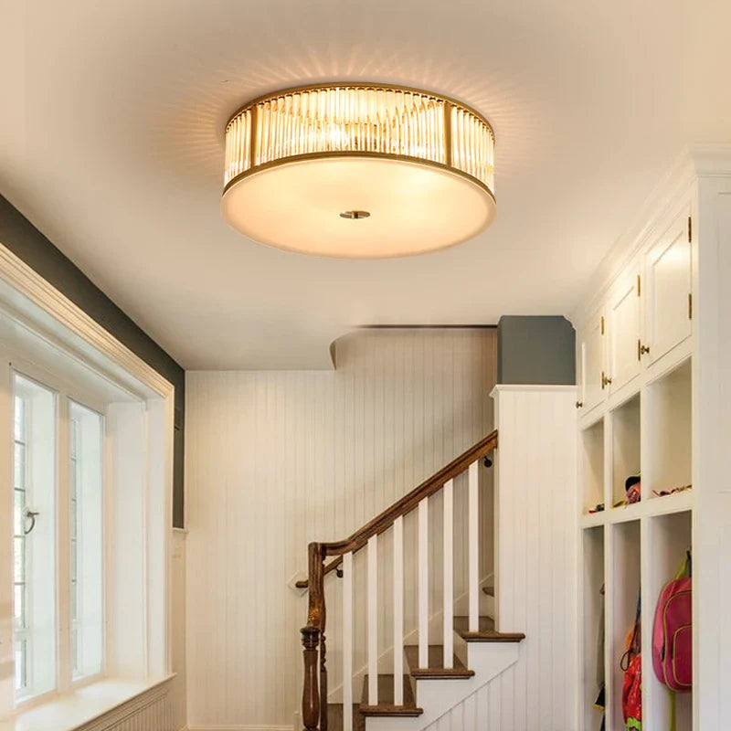 Afralia™ Crystal LED Ceiling Lamp for Luxury Living Room and Bedroom Lighting