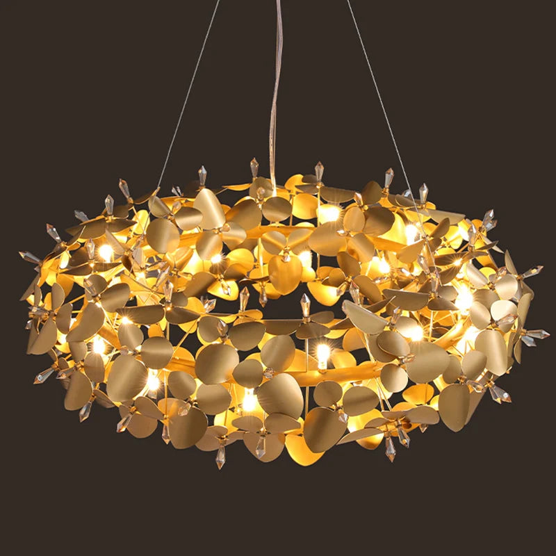 Afralia™ Firefly Crystal Ceiling Chandelier - Elegant Lighting Fixture for Home, Dining, or Hotel