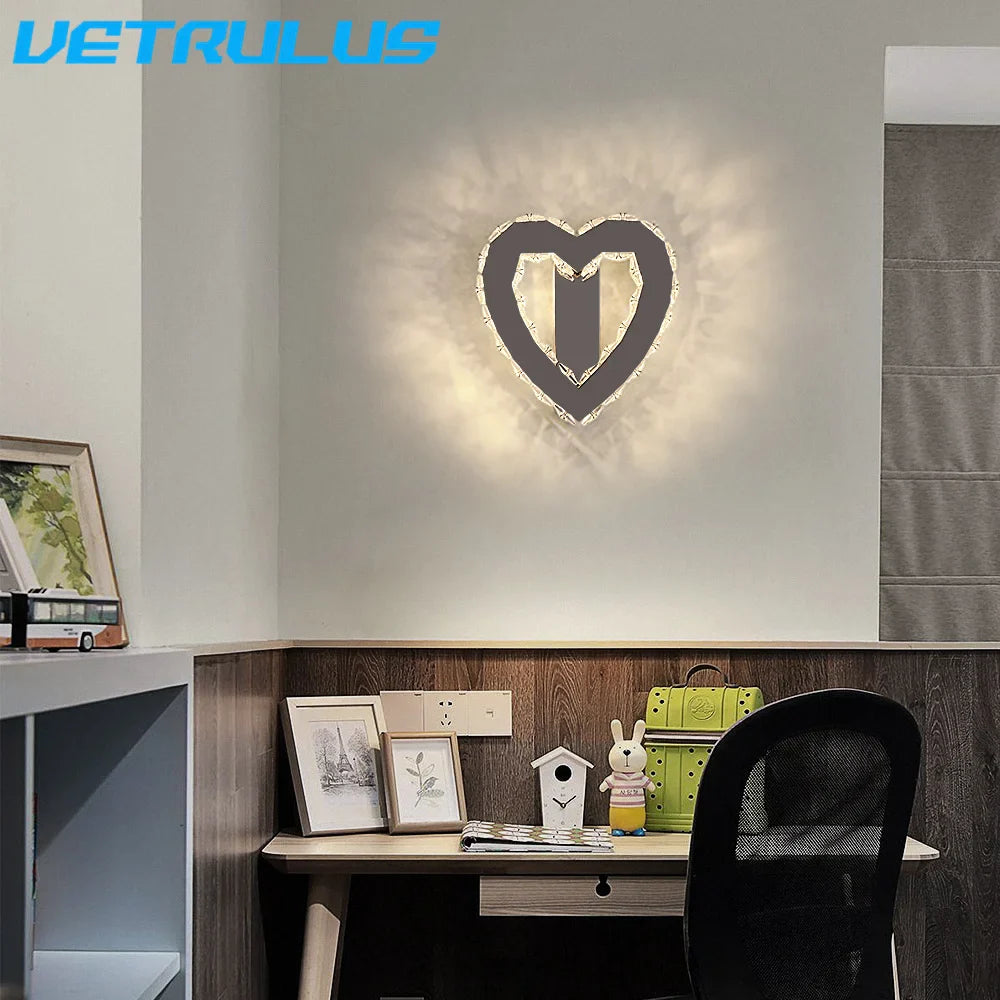 Afralia™ Crystal LED Wall Lamp Modern Cloakroom Bedside Luster for Luxurious Living Spaces