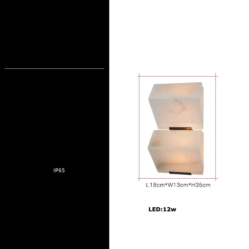 Afralia™ Geometric LED Outdoor Wall Sconce Cube Light for Corridor Backyard