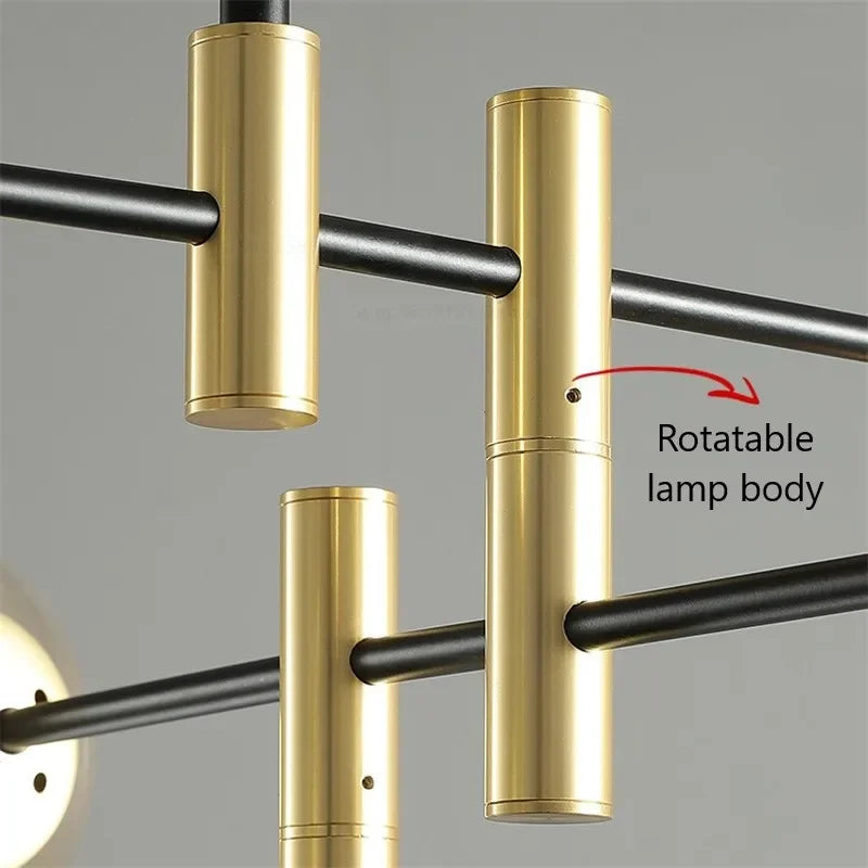 Afralia™ Glass Ball Chandelier: Modern Nordic Lighting Fixture for Living Room and Kitchen