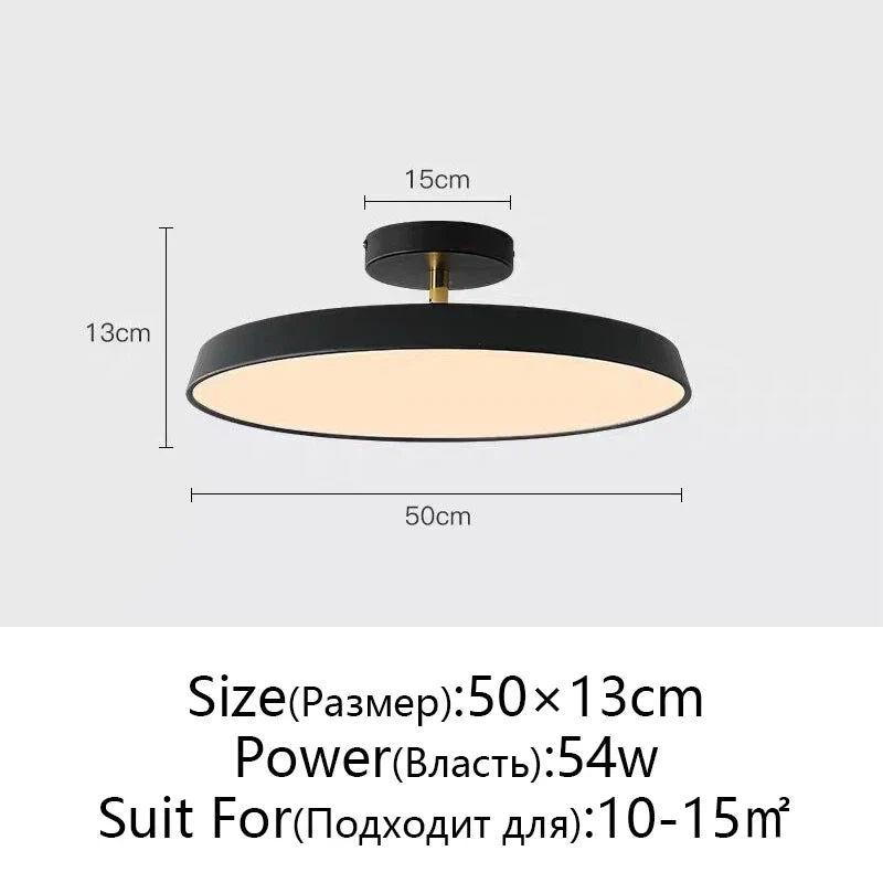 Afralia™ Nordic Minimalist LED Ceiling Lamp, Dimmable Modern Chandelier for Bedroom & Kitchen