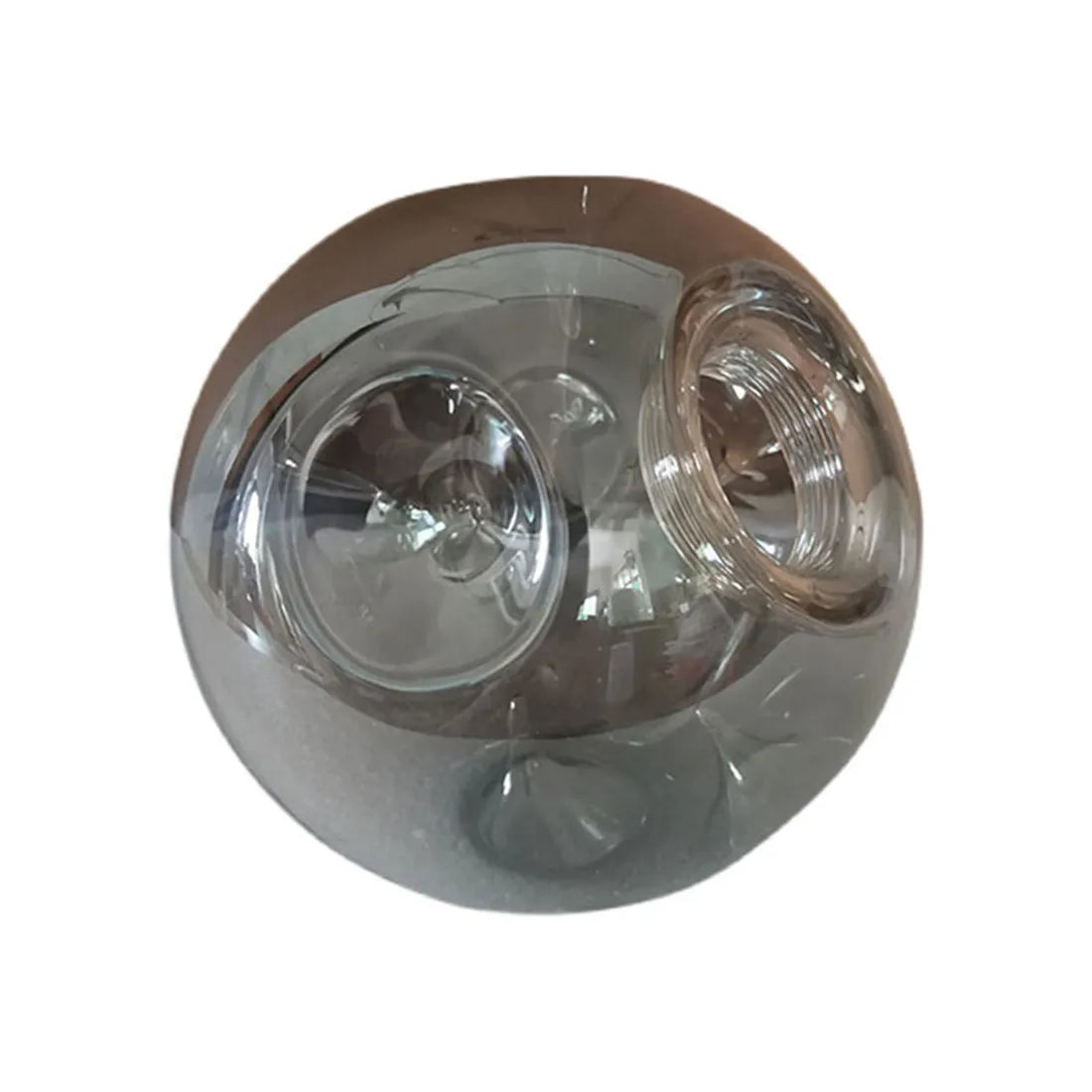 Afralia™ Gray Glass Shade Replacement for E27 Lamp with Screw Fitter Opening