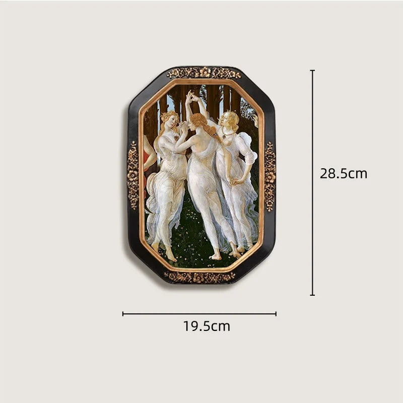 Afralia™ French Vintage Cupid Decorative Painting Set for Living Room Wall Decor