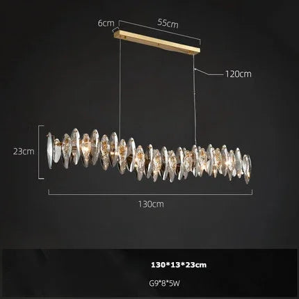 Afralia™ LED Hanging Chandelier: Nordic New Trend Gold Silver Fixture for Living Room