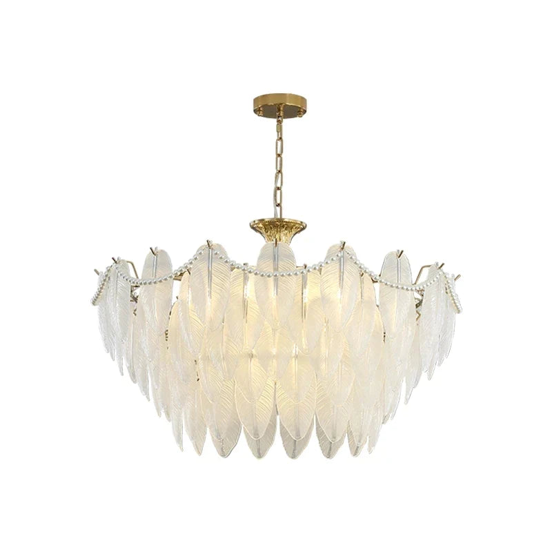 Afralia™ Glass Chandelier Crystal Pendant Lamp Luxury Ceiling Fixture