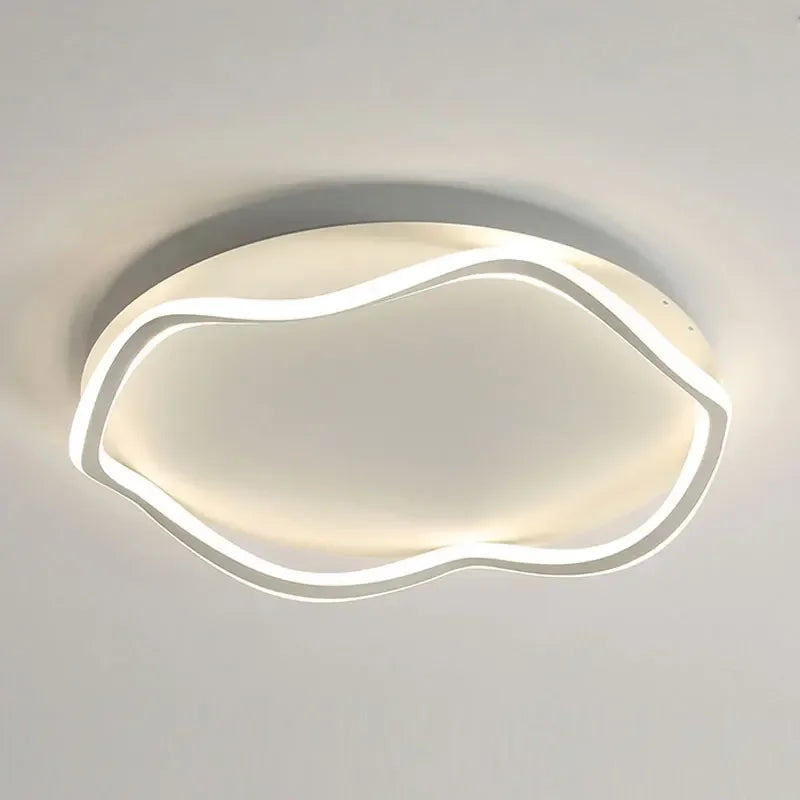 Afralia™ White LED Ceiling Lights Chandelier Smart Remote Control Dimmable Lamps