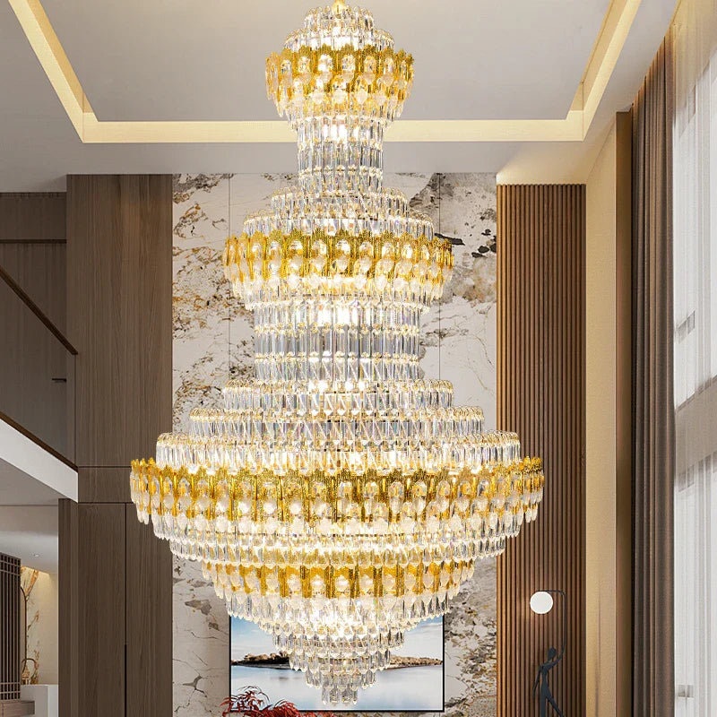Afralia™ Deluxe Crystal Chandelier for Chic European Villa Living Room & Hotel Luxury