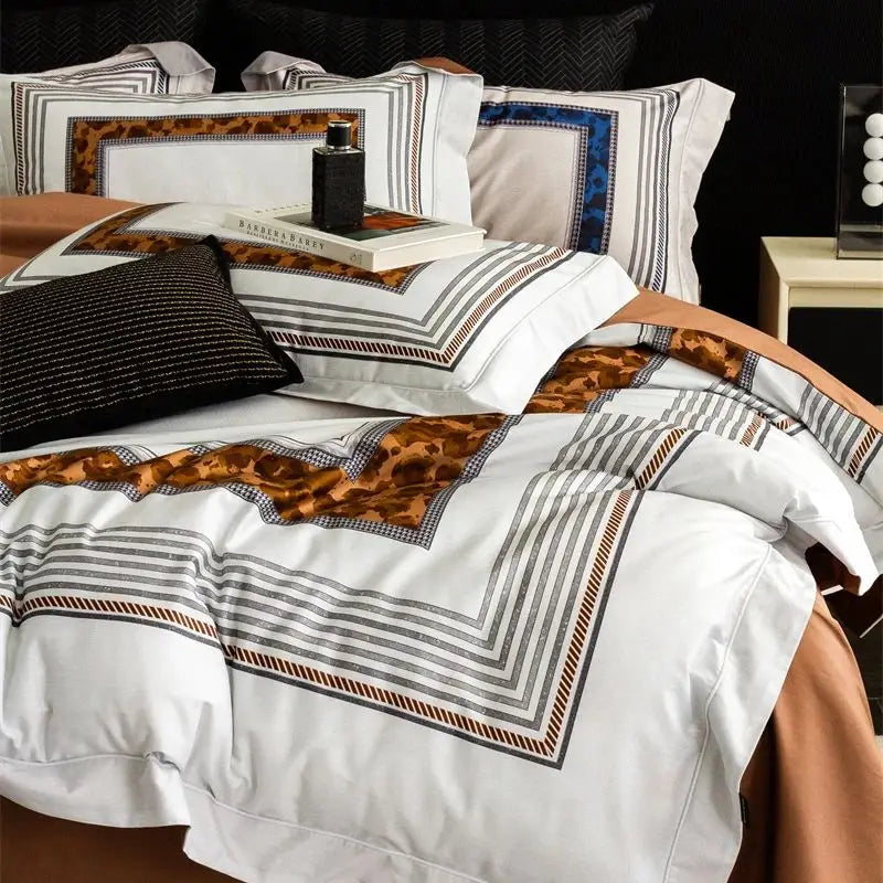 Afralia™ 1000TC Egyptian Cotton Luxury Bedding Set - 4Pcs